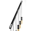 Lustra moderna neagra-aurie detalii sferice negre 6xGU10/60W Alas 2008 Jupiter